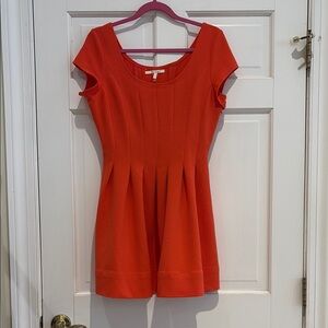 Miami Elegant Orange, Coral, Tangerine Cap Sleeve Mini Dress
